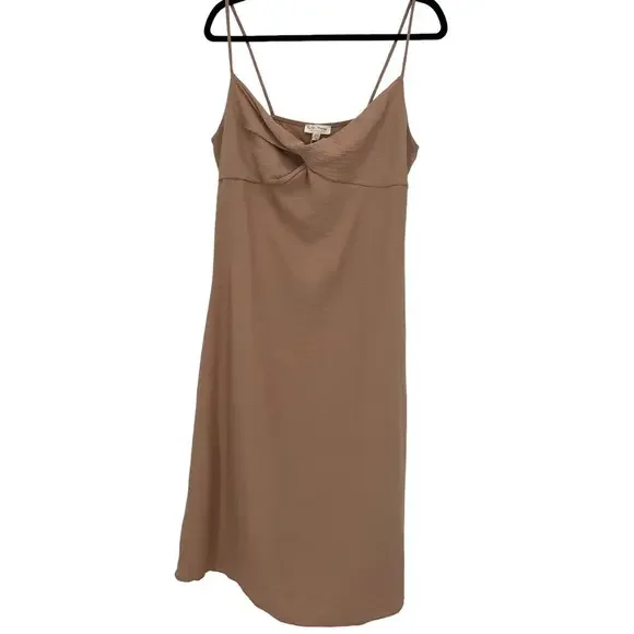 see you monday brown dress Avec Les Filles Women's Asymmetric Drape Long Sleeves Maxi Dress - Chocolate Brown